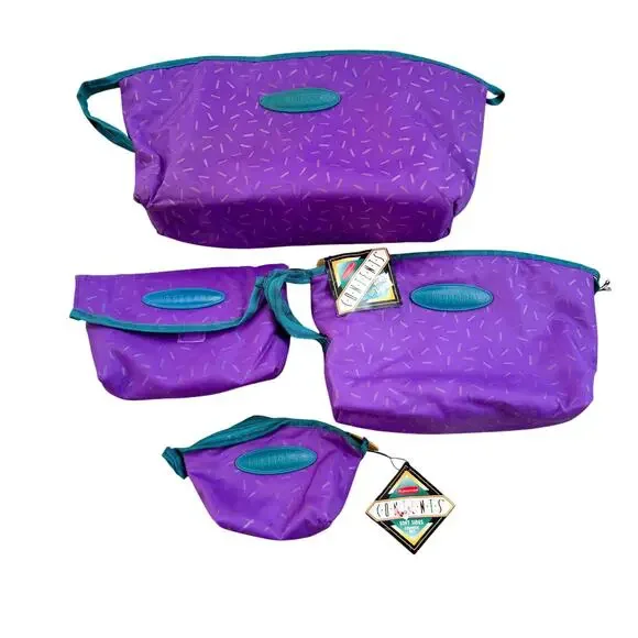 Vtg 1993 NWT Rubbermaid 5 piece cosmetic bag set