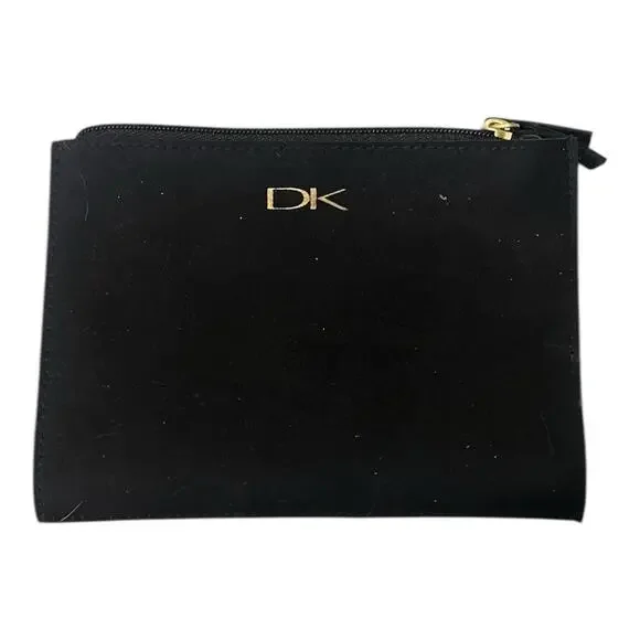 Donna Karan Cosmetics DK Small Folding Pouch Clutch Faux Suede Vegan 5