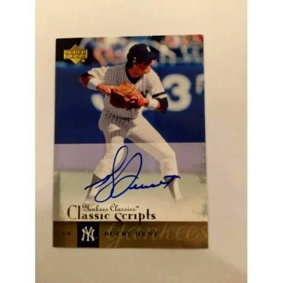Bucky Dent 2004 UD Yankees Classics Scripts Autograph # AU-6 (023)