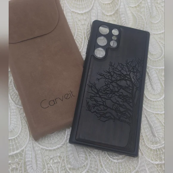 Carveit Dark Wood Tree Phone Case