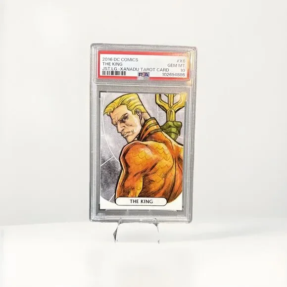 2016 Cryptozoic DC Justice League Tarot The King Flash PSA 10