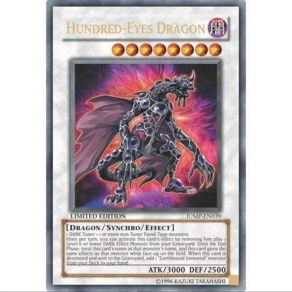 Yugioh Hundred-Eyes Dragon (JUMP-EN039) Shonen Jump Magazine Promo Card- Limited
