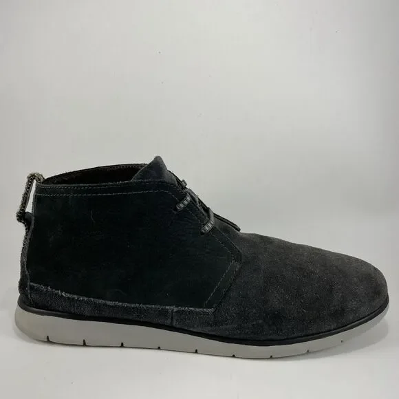 UGG Freamon Waterproof Blue Leather Black Lace Up Ankle Boots Mens Size 13