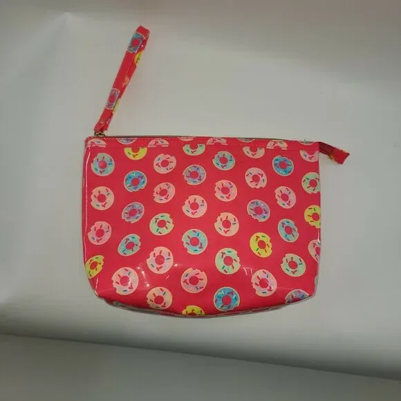 Dabney Lee Pink Donut Cosmetic Makeup Bag