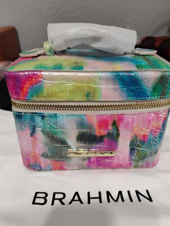 Brahmin Multicolor Impression Melbourne DI Iridescent Charmaine Travel Case NWT