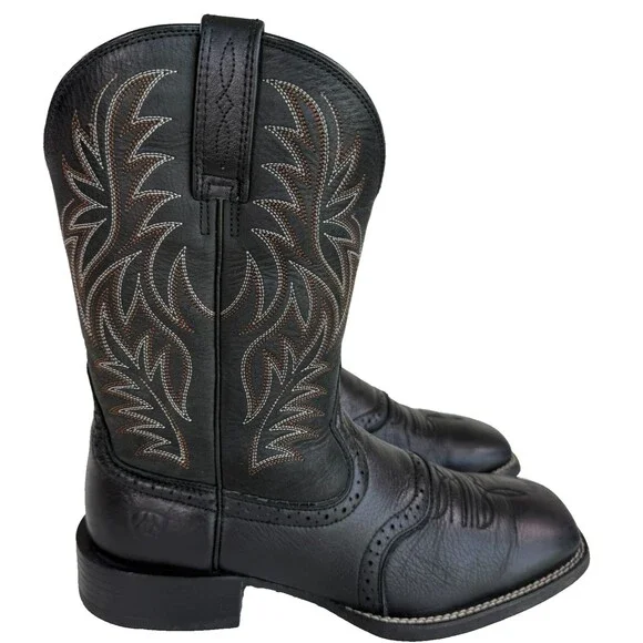 Ariat Sport Performance Western Cowboy Boots Men's Black boot 10016292 Size 8.5D