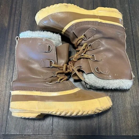 Sorel Kaufman Waterproof Pac Boots Mens Size 7 Made In Canada Vintage