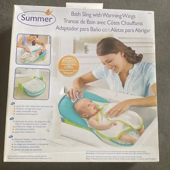 Baby Infant Summer Bath Sling with Warming Wings NEW