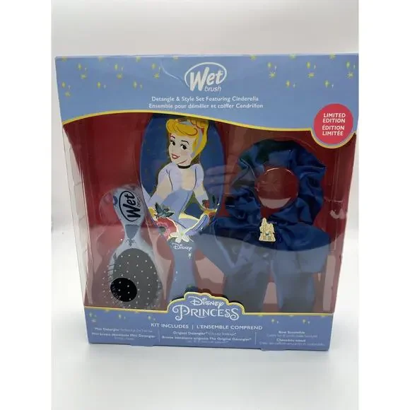 Wet Brush Disney Princess Cinderella Detangle & Style Limited Edition 2 brushes