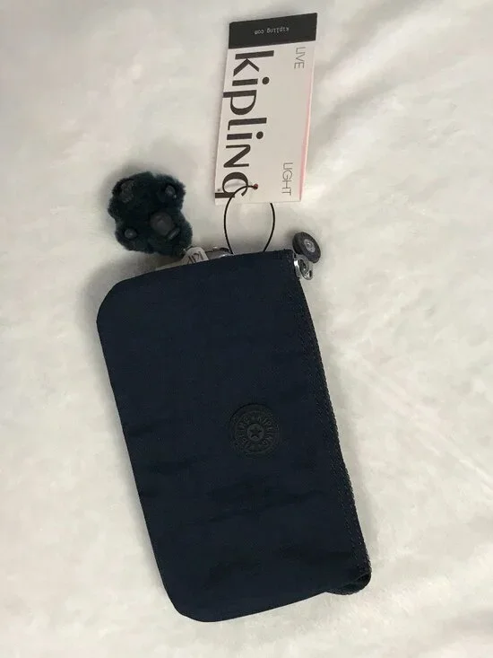 NWT Kipling Creativity Large Pouch - Blue Bleu 2