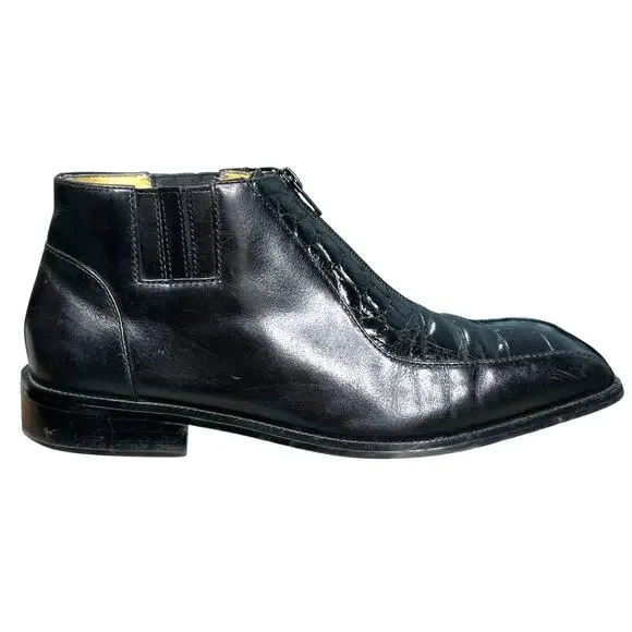 Vintage Georgia Brutini Men’s Black Leather Chukka Boots Size US 8.5