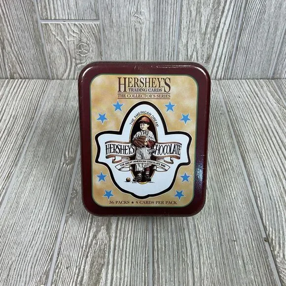 1995 Hershey’s Trading Cards Collector’s Series Sealed in Tin Box 36 Packs Dart