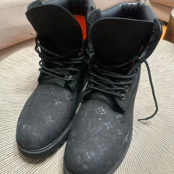 LV x Timberland Black Boots