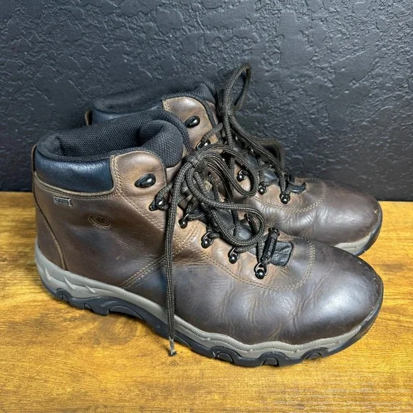 Outdoor Gear Canyon 7021 Brown Leather Waterproof Hiking Boots Mens 12