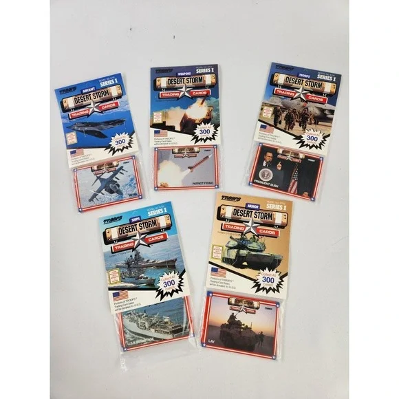 New VTG 1991 Spectra Star Troops Desert Storm Series I Cards Military War 5 Pack