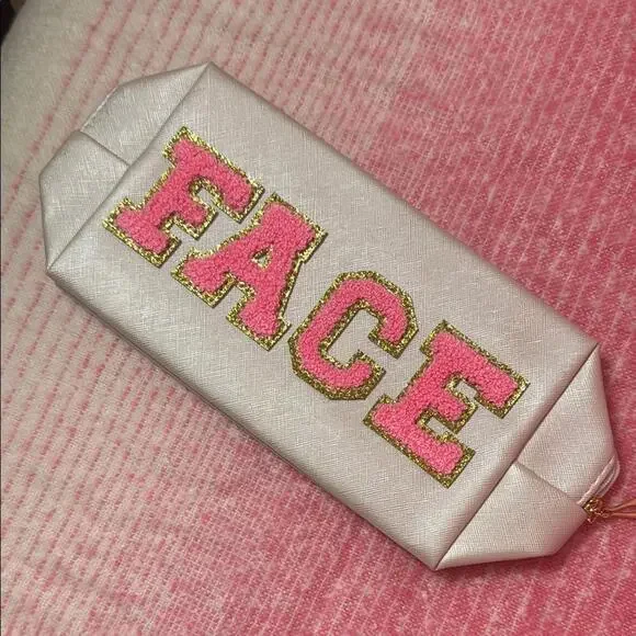Pink and Gold FACE Clutch