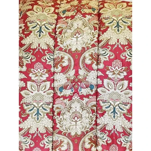 Ralph Lauren 'Jardiniere' Twin Red Sateen Comforter Red USA Stunning‎