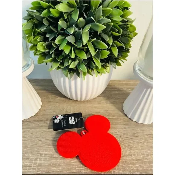 New Disney Red Mickey Mouse Silicone Cleaning Pad