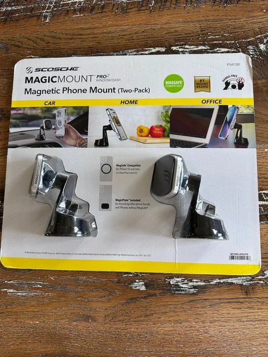 Scosche MagicMount PRO2 Magnetic Phone Mount - Black (Two-Pack)