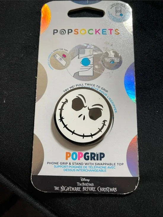 PopSockets POPGRIP Jack Skellington Phone Grip - White & Black