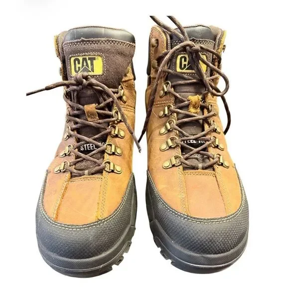 Caterpillar Threshold Steel Toe Boots Size 13 Wide Width