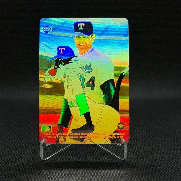 Nolan Ryan 1991 Upper Deck Comic Ball Rangers Hologram Card