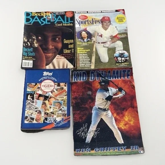 Beckett Topps Sports Memorabilia Lot Tony Gwynn Pete Rose Ken Griffey Jr