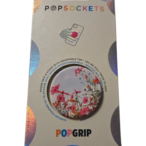 PopSocket PopGrip with Pink Floral Design
