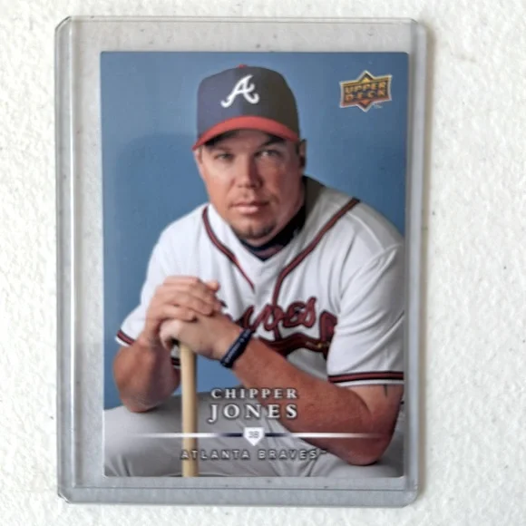 NEW 1st Edit. Upper Deck Chipper Jones 2008 card 305 in hard protective sleeve