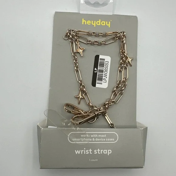 Heyday Wrist Strap For Smart Phone And Devices Gold And Pearl Color