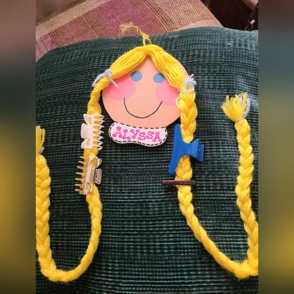 Handmade Braided Hair Clip Holder, WFew Clips. ALYSSA, Could Be Painted Over