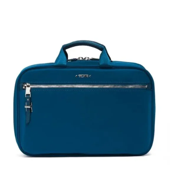 NWT Tumi Madina Cosmetic Toiletry Bag in Turquoise