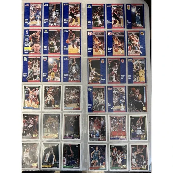 1990's Basketball Cards Lot Of 101 Cards - Pippen, Jordan, Magic, Miller, Malone