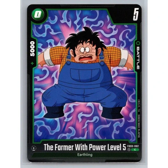 Dragon Ball Super The Farmer With Power Level 5 FB03-062 C Green Battle Card