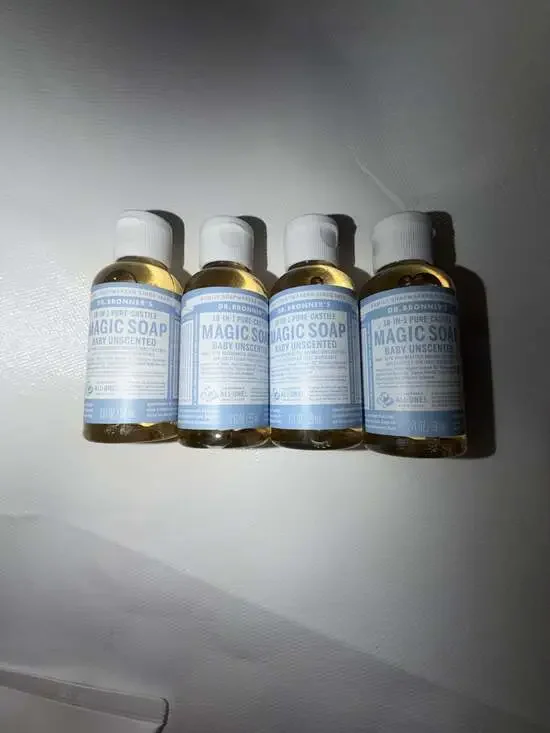 Dr. Bronner's 18-in-1 Pure-Castile Baby Unscented Magic Soap - 2 Fl Oz (Set of 4