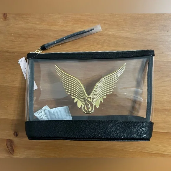 Victoria’s Secret fashion show makeup bag with gold wings limited edition