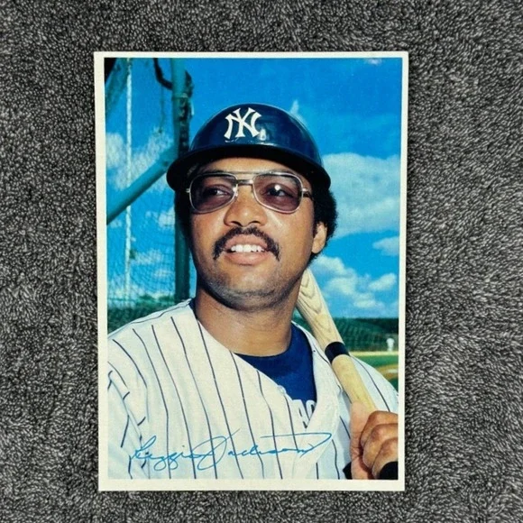 1980 Topps Reggie Jackson New York Yankees Card 6 of 60 5x7 Vintage Baseball
