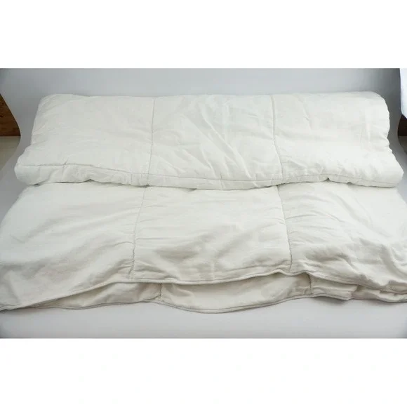 Ralph Lauren Comforter Full/Queen White Cotton Quilted Textured Good