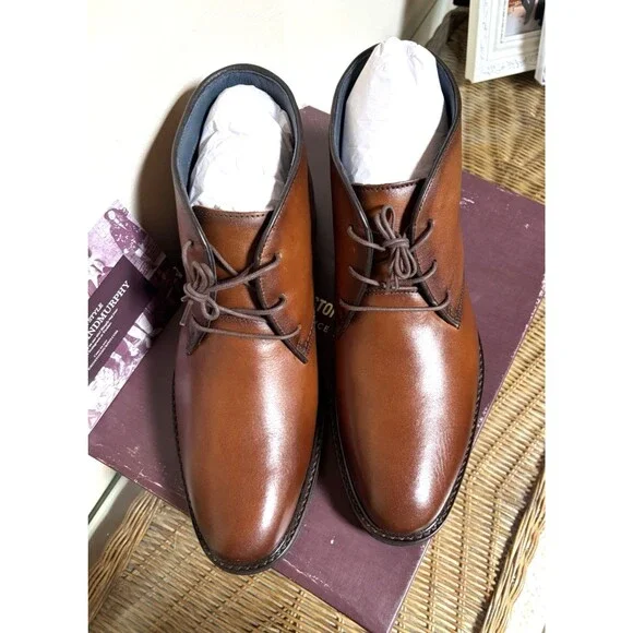Johnston & Murphy Raleigh Leather Chukka Boots Men Size 11.5 XC Flex Comfort