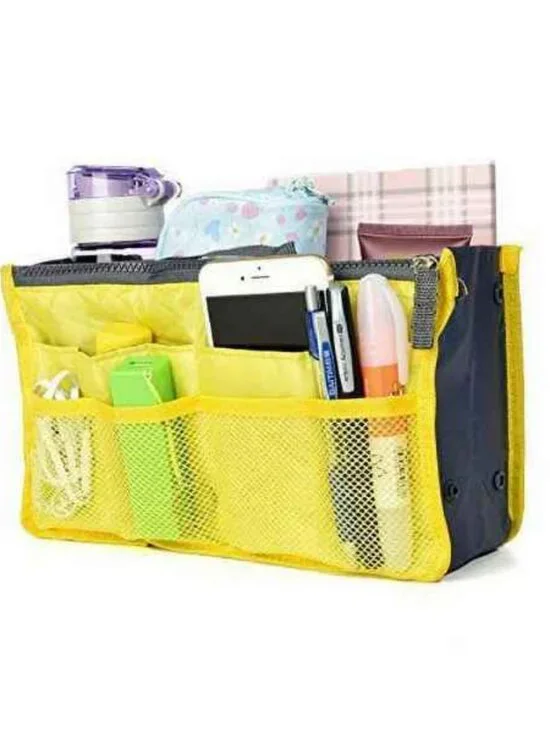 Purse Insert / Organizer/ Cosmetic Case/ Handbag Divider Organizer- Yellow - NWT