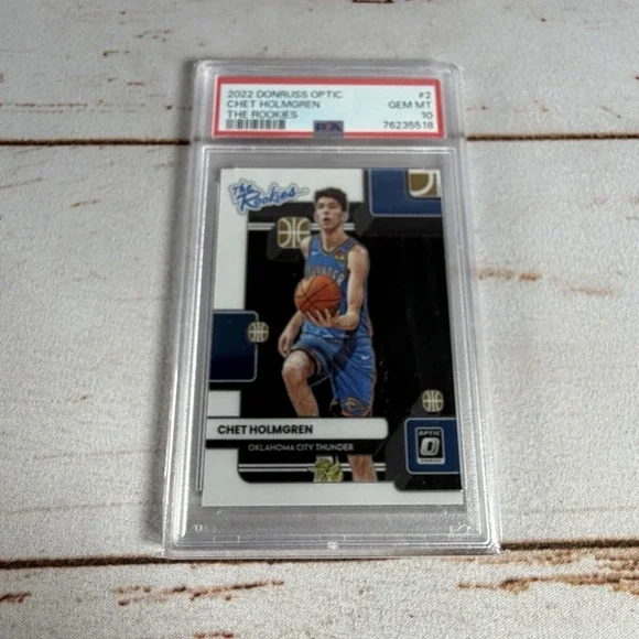 2022 Donruss Optic The Rookies Chet Holmgren RC #2 PSA 10 Gem Mint Thunder
