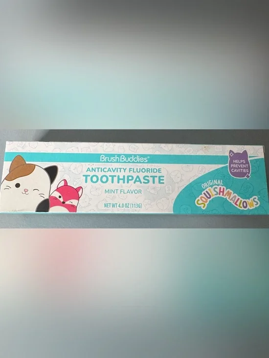 Squishmallows Mint Toothpaste - Teal & White