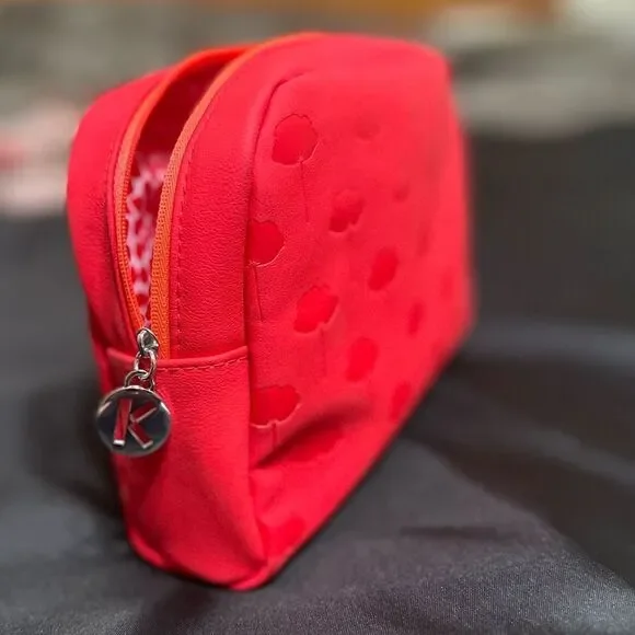 Kenzo Red Rubber Cosmetic Travel Bag