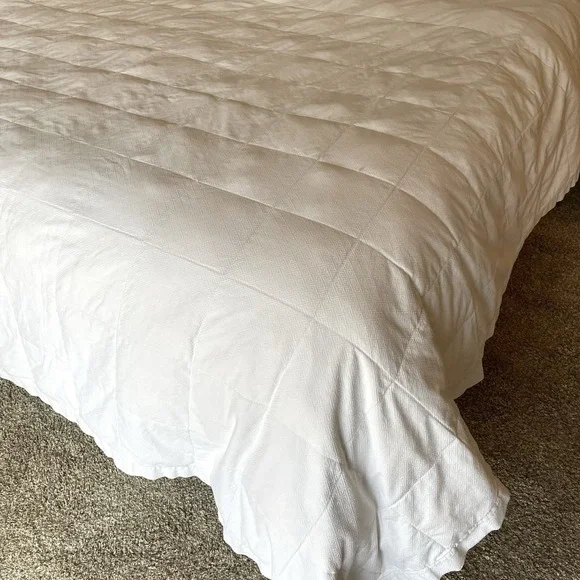 Hotel‎ Collection Hungarian Down Quilted Comforter Full/Queen White Pima Cotton