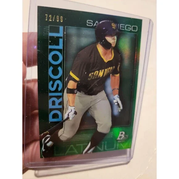 2020 Bowman Platinum Top Prospect Green #/99 Logan Driscoll TOP-75 Padres