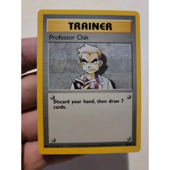 Pokemon TCG Card Vintage 1999 WOTC Game Freak Nintendo Trainer Professor Oak
