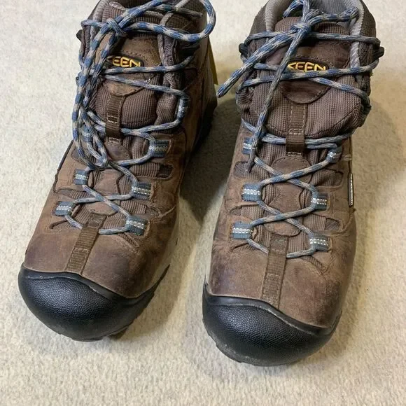 Keen Men's Brown and Black Steel Toe Boots