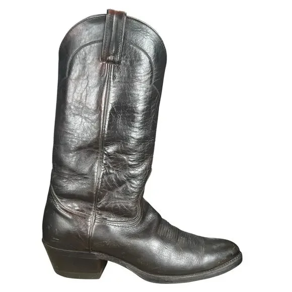 Vintage Cat's Paw Men’s Brown Leather Cowboy Boots Size US 8 D