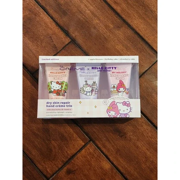 New The Crème Shop X Hello Kitty & Friends Dry Skin Repair Cream Set Limited Ed