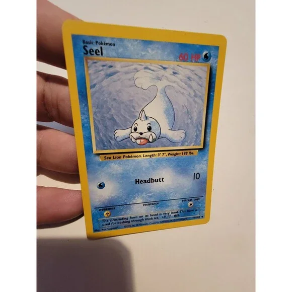 Pokémon Seel Base Set 41/102 (1999) Shadow First Edition Euc Vintage
